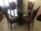 GORGEOUS GLASS TOP TABLE & 4 CHAIRS