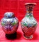 ELEGANT PAIR OF CLOISONNE VASES