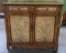 BEAUTIFUL WALNUT & FLORAL PAINTED ENTRY CABINET