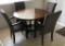 ROUND WOOD TABLE & 4 CHAIRS