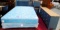 BLUE QUEEN SIZE BEDROOM SET W/ MATT & BOX