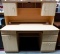 BLONDE COLOR WELL BUILT DESK WITH HUTCH