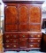 LARGE CHERRY WOOD OFFICE ARMOIRE