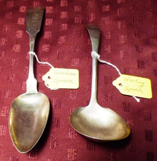 LOT OF HEAVY TWO STERLING SILVER SPOONS ( 116 GRAMS)