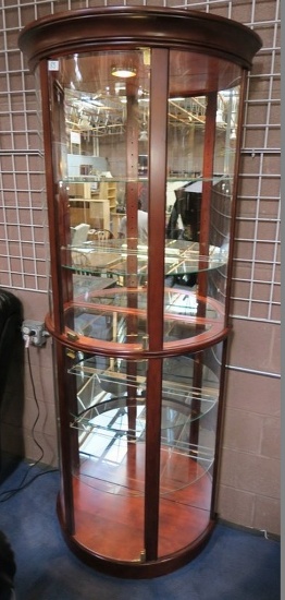 CURVED GLASS CHERRY LIGHTED CURIO (2 OF 2)