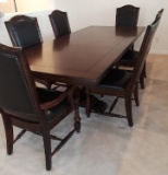FORMAL DINING SUITE - MAHOGANY TABLE W/6 FORMAL CHAIRS
