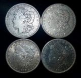 LOT OF 4 SILVER MORGAN DOLLARS - SEE PICS FOR YEAR & COND.