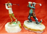 RON LEE COLLECTIBLES - CLOWN GOLFING & CLOWN TEEING OFF