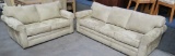 LIGHT GREEN MATCHING COUCH & LOVESEAT