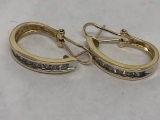 14KT GOLD DIAMOND EARRINGS