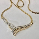 14KT YELLOW GOLD DIAMOND NECKLACE
