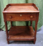 VINTAGE END TABLE WITH DRAWER & KEY