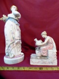 PAIR OF ROMAN OR GRECIAN STYLE FIGURINES