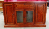 LARGE TV STAND WITH STORAGE CABINETS