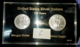 100 YEARS MORGAN SILVER DOLLAR & EAGLE SILVER COIN 1900