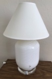 MURANO GLASS WHITE LAMP