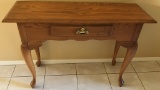 SOLID OAK ENTRY TABLE WITH DRAWER