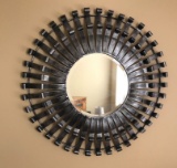 SILVER METAL FRAMED DESIGNER MIRROR