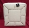 NEW SQUARE WHITE OTTOMAN/FOOTSTOOL (120.00) FROM WMC