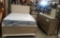 NEW (Q) SILVER COLOR PADDED HEADBOARD 5PC BEDROOM SUITE