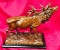 SIGNED P.J. MENE DEER BRONZE ON MARBLE BASE