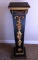 BLACK & GOLD WOOD PEDESTAL