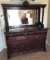 BEAUTIFUL MAHOGANY SIDEBOARD WITH MIRROR - VERY ORNATE