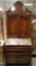 ANTIQUE DROP FRONT DESK WITH HUTCH TOP - WALNUT