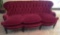 LOVELY PASSIONATE RED TUFTED ANTIQUE SOFA