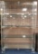 AMAZING 2 DOORED LUCITE & GLASS SHELVES CURIO DISPLAY CABINET