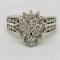 14KT WHITE GOLD DIAMOND RING