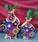 PAIR OF VERY COLORFUL DESIGNER VASES