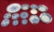 ASSORTED LOT OF BLUE & WHITE DISHES, BOWLS & PLATES