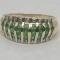 14KT YELLOW GOLD EMERALD DIAMOND RING