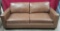 BRAND NEW LEATHER TAN SOFA FROM WORLD MARKET CENTER