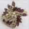 14KT YELLOW GOLD RUBY AND DIAMOND RING