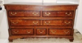 ANTIQUE DRESSER WITH BRASS HANDLES