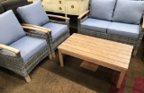 BRAND NEW 4PC PATIO SET - LOVESEAT, (2) CHAIRS & COFFEE TABLE