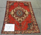 4' X 5' HAND MADE ANTIQUE AREA RUG