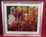 HAND SIGNED LITHOGRAPH LEROY NEIMAN - SILVER FRAMED