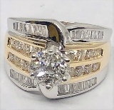 14KT TWO TONE DIAMOND RING