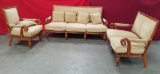 3PC PARLOR SEATING SET W/ PILLOWS - SOFA, LOVESEAT & CHAIR