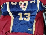 SIGNED KURT WARNER RAMS NFL JERSEY WITH CERTIFICATE