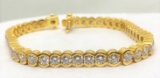 18KT YELLOW GOLD DIAMOND BRACELET MADE IN GERMANY BY STORK