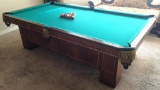 GORGEOUS POOL TABLE BY CHESTERMAN CO. HAWKEYE CUSHIONS