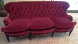 LOVELY PASSIONATE RED TUFTED ANTIQUE SOFA