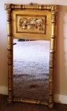 GOLD FRAMED VERTICAL MIRROR DATES 1830.