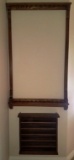 OAK POOL CUE WALL RACK & OAK BALL WALL RACK