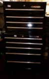 BLACK TOP & BOTTOM HUSKY TOOL BOX WITH CONTENTS