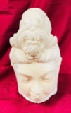 MARBLE BUDDHA CARVED BUST